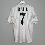Shop 2002/03 REAL MADRID RAUL #7 HOME SHIRT (M) ADIDAS, classic football shirts, vintage football shirts & retro soccer jerseys at Cult Kits