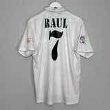 Shop 2002/03 REAL MADRID RAUL #7 HOME SHIRT (M) ADIDAS, classic football shirts, vintage football shirts & retro soccer jerseys at Cult Kits