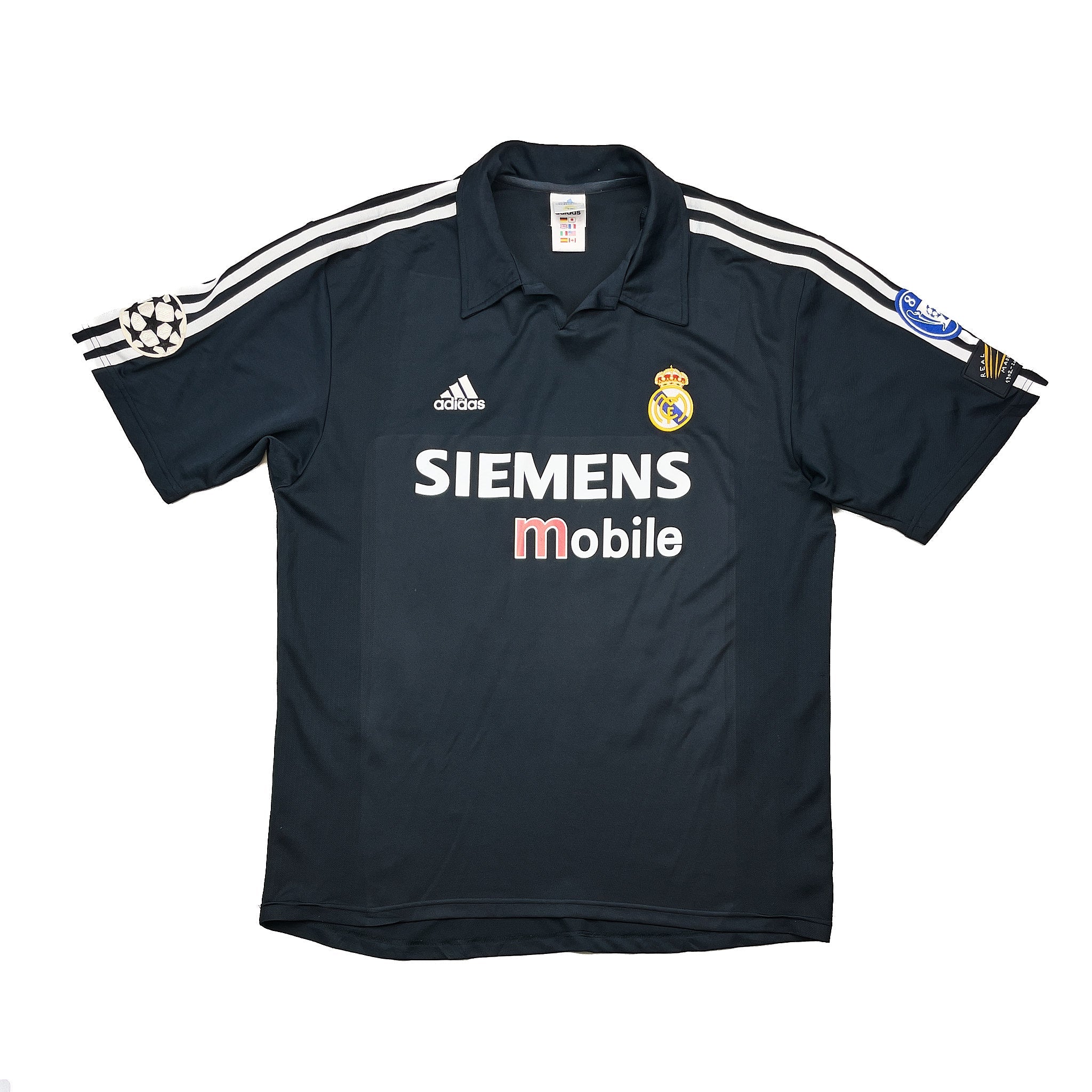 Buy 2002/03 Real Madrid R.Carlos 3 *Centenary* C/L Away Shirt (L) Adidas ~ Free worldwide shipping ~ Authentic Vintage Football Shirts from Cult Kits