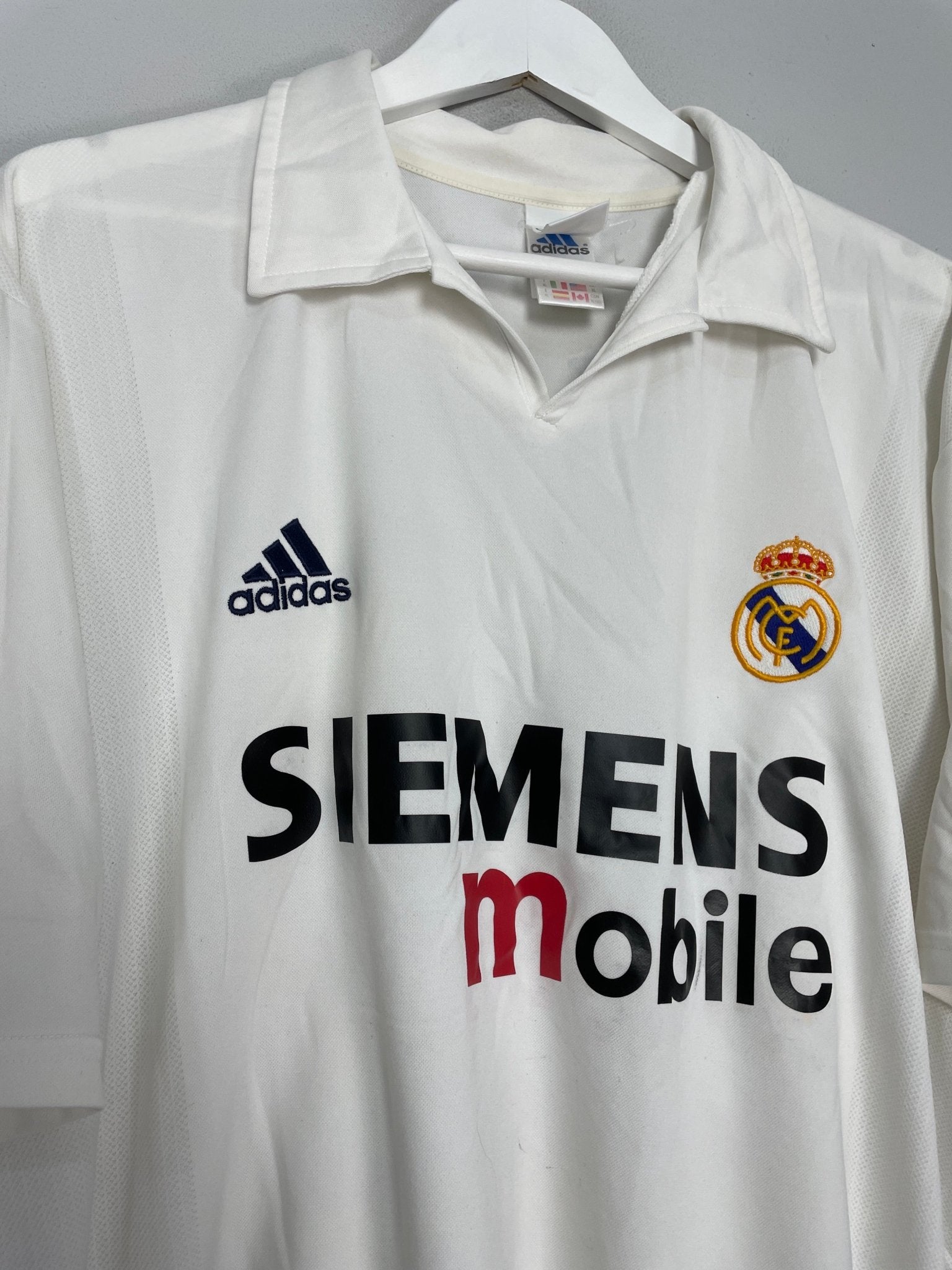 Shop 2002/03 REAL MADRID RONALDO #11 *CENTENARY* HOME SHIRT (XL) ADIDAS, classic football shirts, vintage football shirts & retro soccer jerseys at Cult Kits