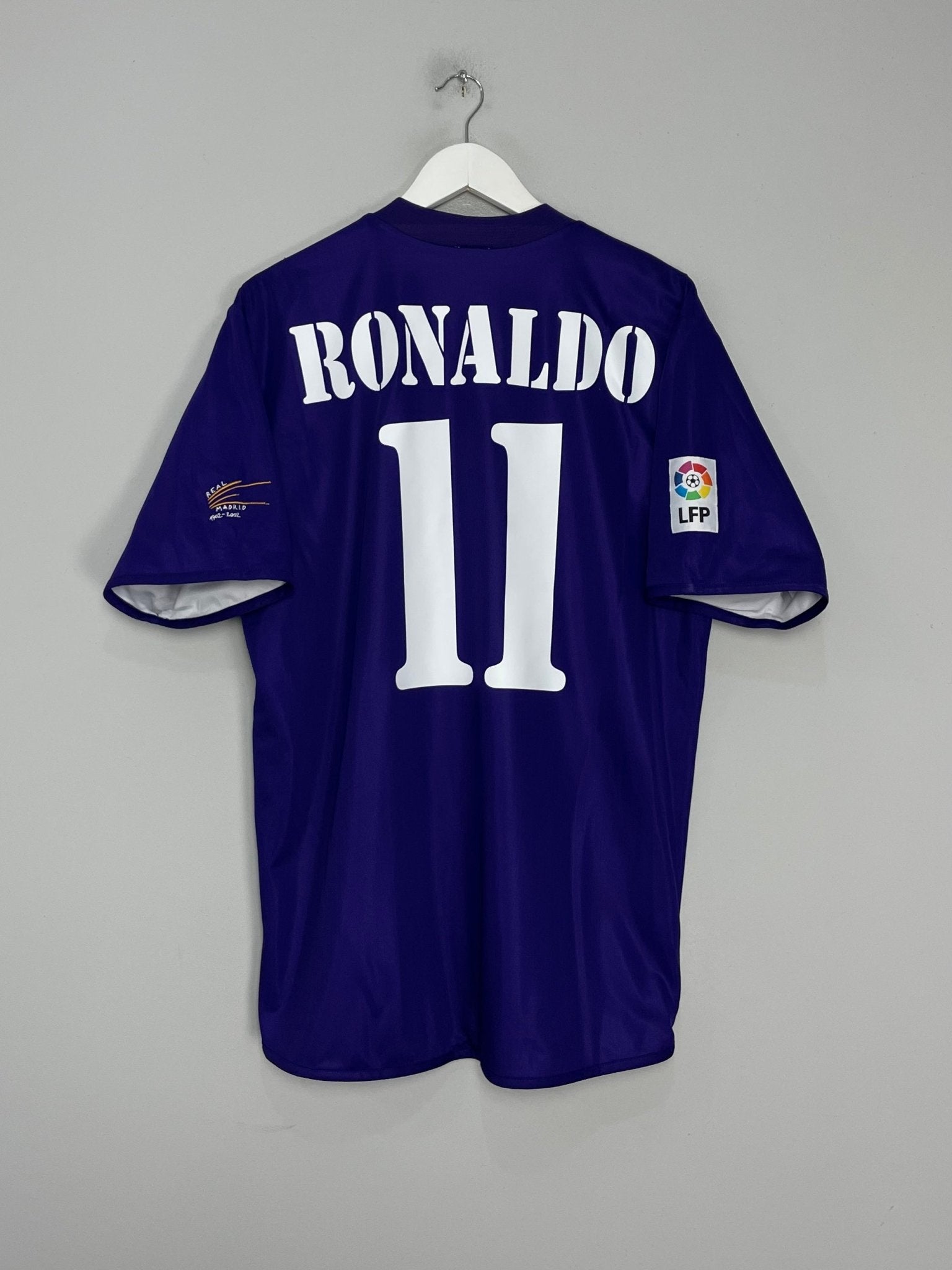 Shop 2002/03 REAL MADRID RONALDO #11 CENTENARY THIRD SHIRT (L) ADIDAS, classic football shirts, vintage football shirts & retro soccer jerseys at Cult Kits