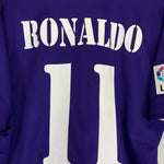 Shop 2002/03 REAL MADRID RONALDO #11 CENTENARY THIRD SHIRT (L) ADIDAS, classic football shirts, vintage football shirts & retro soccer jerseys at Cult Kits