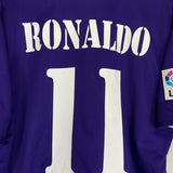 Shop 2002/03 REAL MADRID RONALDO #11 CENTENARY THIRD SHIRT (L) ADIDAS, classic football shirts, vintage football shirts & retro soccer jerseys at Cult Kits