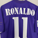 Shop 2002/03 REAL MADRID RONALDO #11 CENTENARY THIRD SHIRT (L) ADIDAS, classic football shirts, vintage football shirts & retro soccer jerseys at Cult Kits