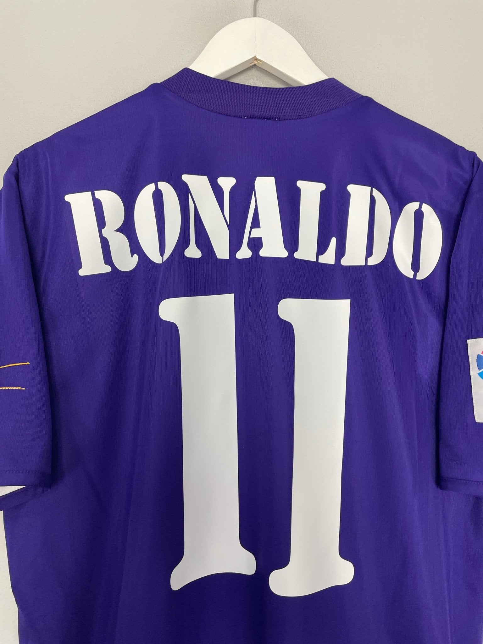 Shop 2002/03 REAL MADRID RONALDO #11 CENTENARY THIRD SHIRT (L) ADIDAS, classic football shirts, vintage football shirts & retro soccer jerseys at Cult Kits