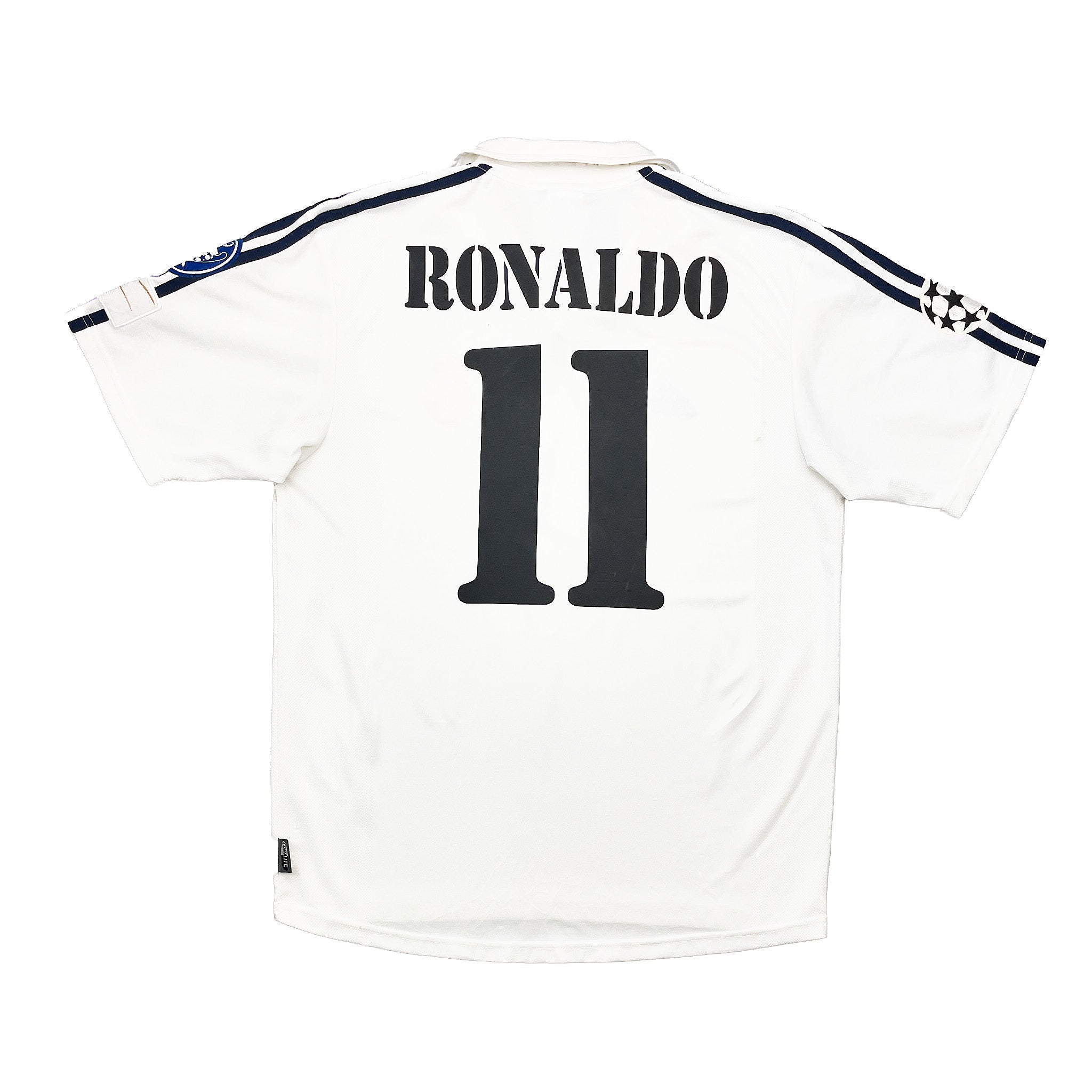 Buy 2002/03 Real Madrid Ronaldo 11 C/L Centenary Home Shirt (M) Adidas ~ Free worldwide shipping ~ Authentic Vintage Football Shirts from Cult Kits