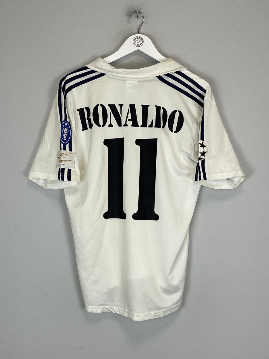 2002/03 REAL MADRID RONALDO 11 C/L HOME SHIRT (M) ADIDAS - Cult Kits - Medium - Buy Vintage Football Shirts, Authentic Retro Football Shirts For Sale, Classic Football Shirts & Soccer Jersey