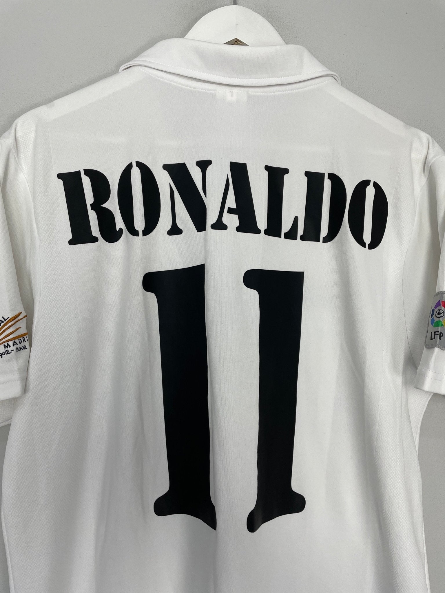 Shop 2002/03 REAL MADRID RONALDO #11 HOME SHIRT (M) ADIDAS, classic football shirts, vintage football shirts & retro soccer jerseys at Cult Kits