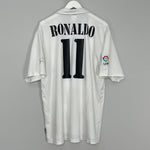 Shop 2002/03 REAL MADRID RONALDO #11 HOME SHIRT (XL) ADIDAS, classic football shirts, vintage football shirts & retro soccer jerseys at Cult Kits