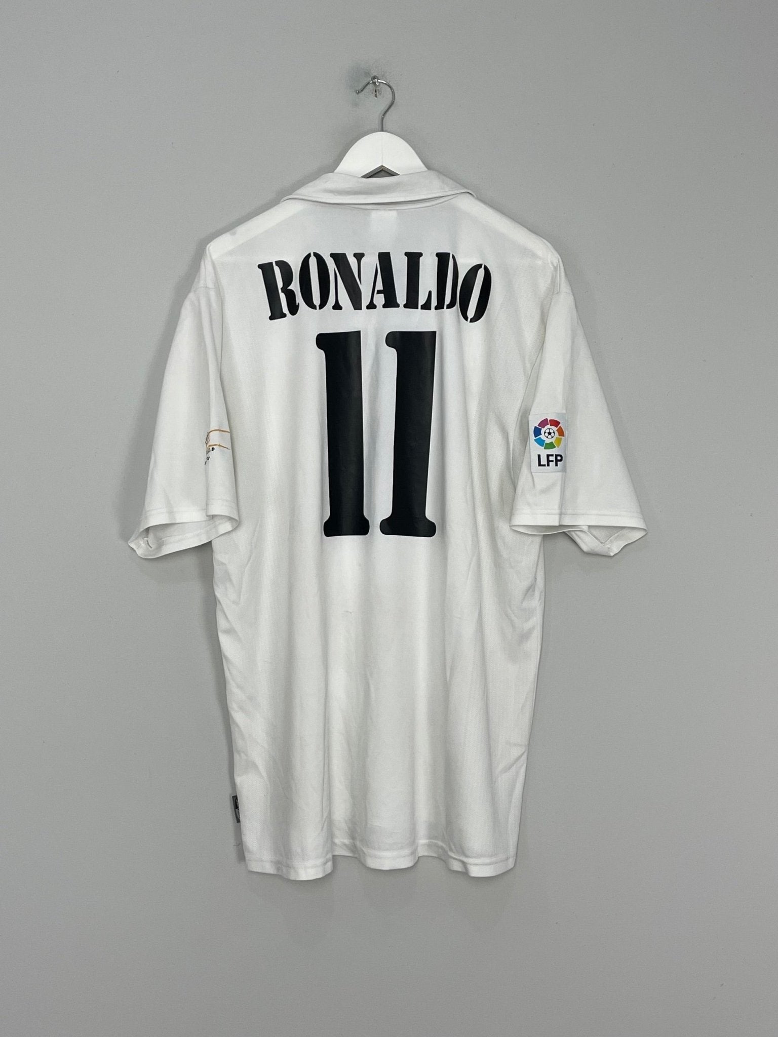 Shop 2002/03 REAL MADRID RONALDO #11 HOME SHIRT (XL) ADIDAS, classic football shirts, vintage football shirts & retro soccer jerseys at Cult Kits