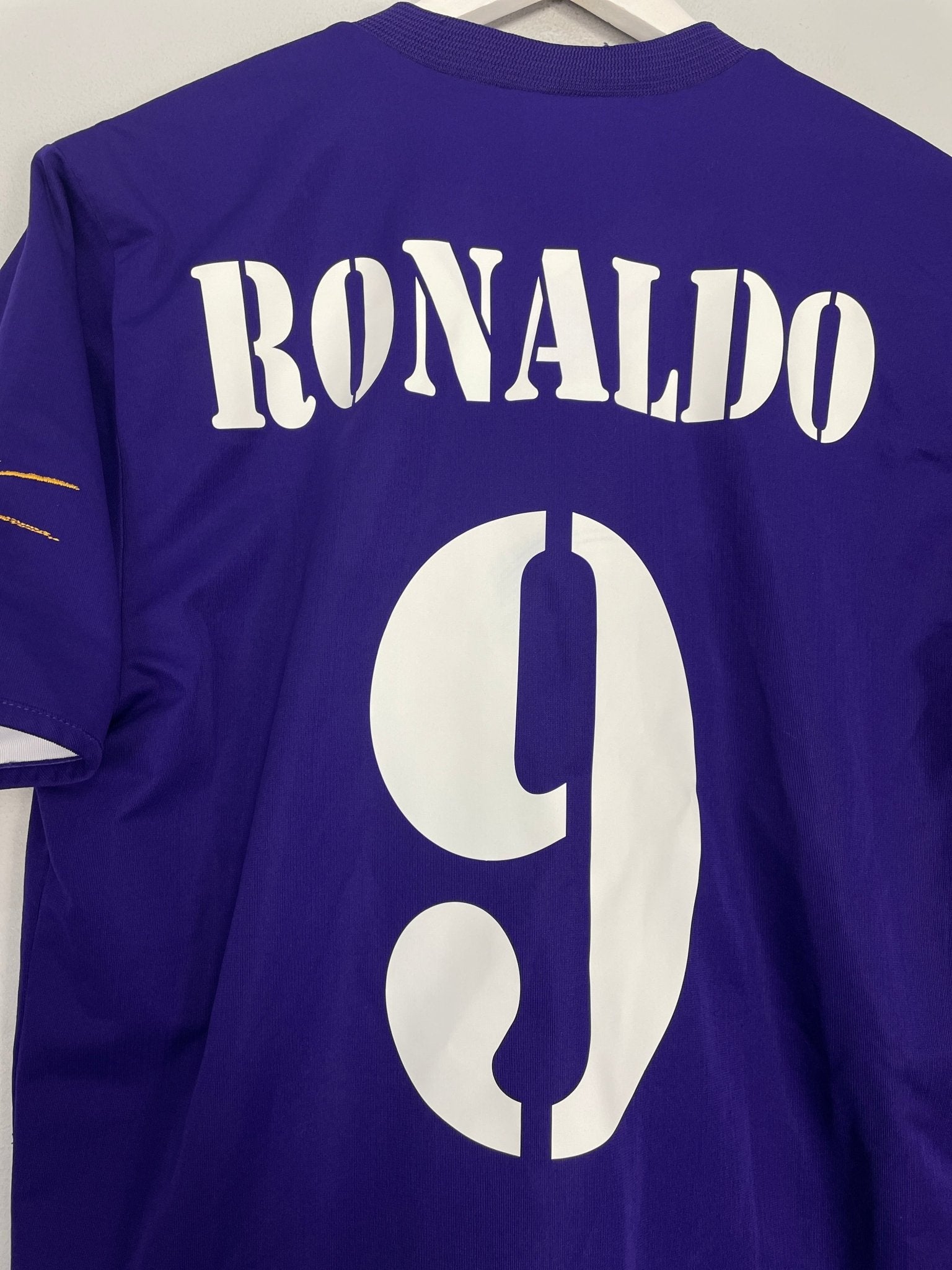 Shop 2002/03 REAL MADRID RONALDO #9 *CENTENARY* THIRD SHIRT (M) ADIDAS, classic football shirts, vintage football shirts & retro soccer jerseys at Cult Kits