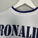 Shop 2002/03 REAL MADRID RONALDO #9 *CENTENARY* THIRD SHIRT (M) ADIDAS, classic football shirts, vintage football shirts & retro soccer jerseys at Cult Kits