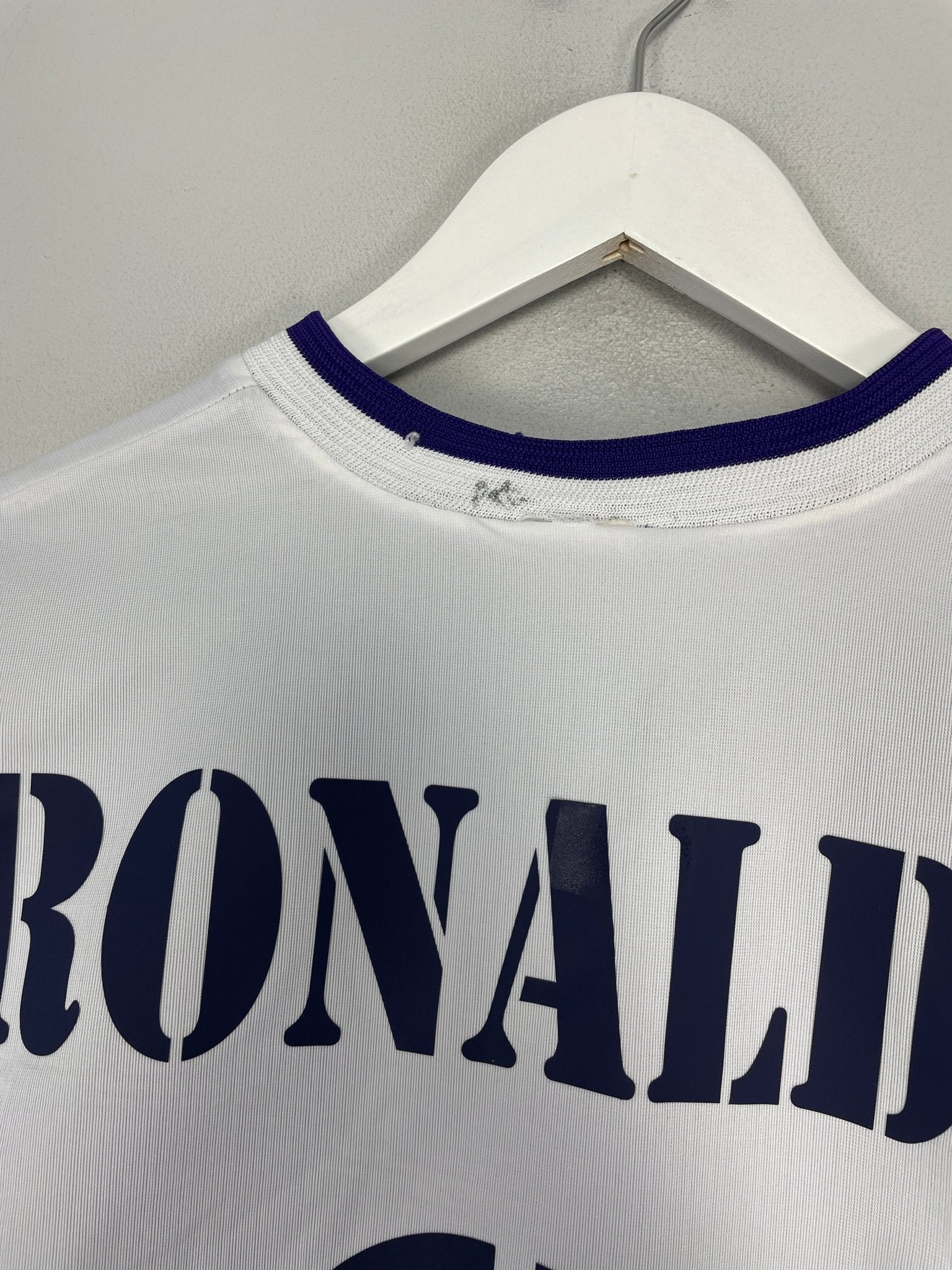 Shop 2002/03 REAL MADRID RONALDO #9 *CENTENARY* THIRD SHIRT (M) ADIDAS, classic football shirts, vintage football shirts & retro soccer jerseys at Cult Kits
