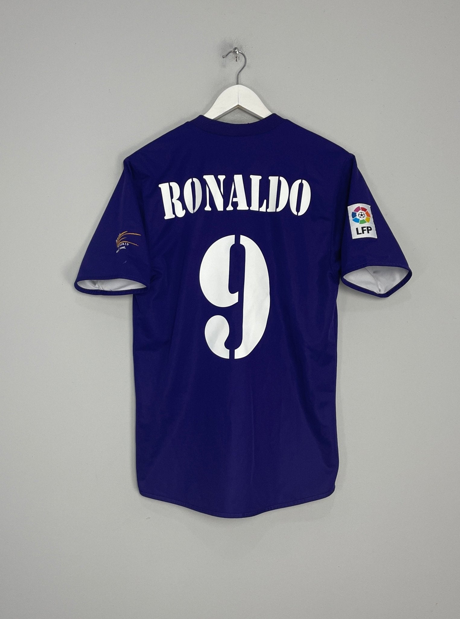 Shop 2002/03 REAL MADRID RONALDO #9 *CENTENARY* THIRD SHIRT (M) ADIDAS, classic football shirts, vintage football shirts & retro soccer jerseys at Cult Kits