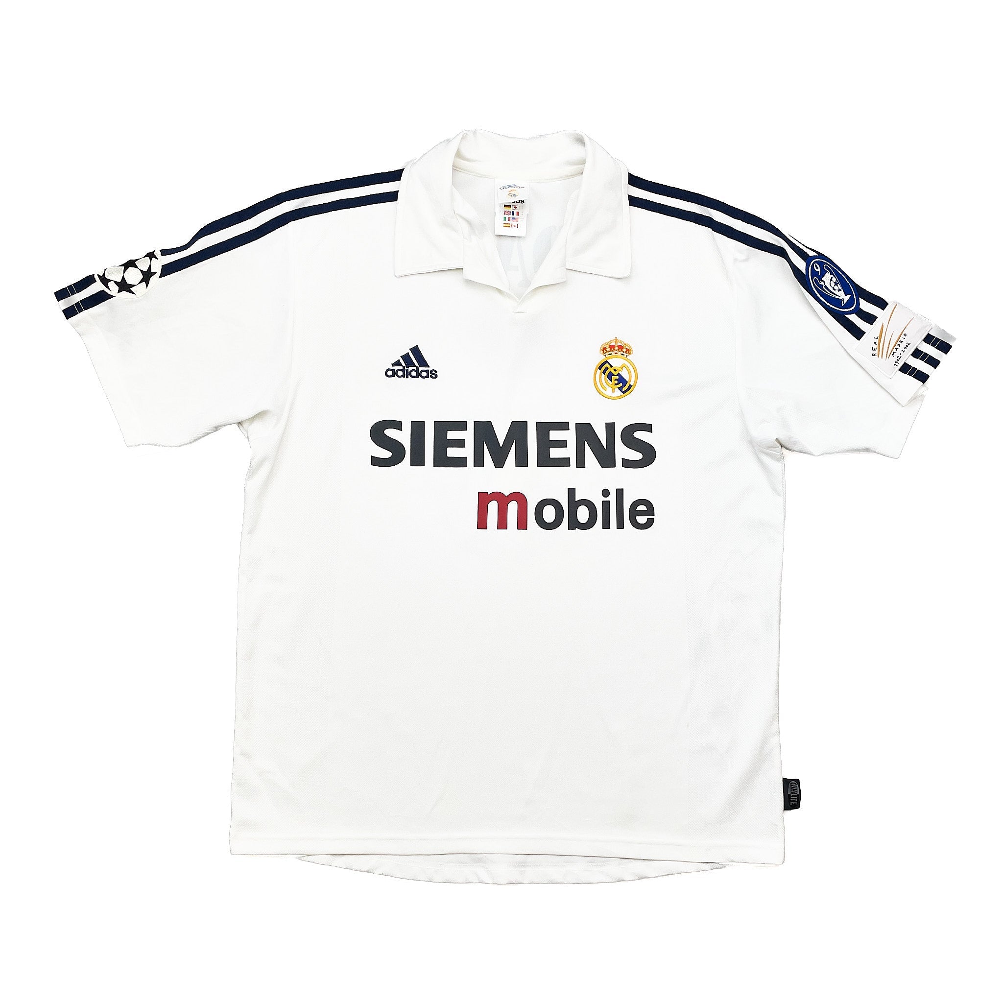 Buy 2002/03 Real Madrid Zidane 5 *Centenary* C/L Home Shirt (M) Adidas ~ Free worldwide shipping ~ Authentic Vintage Football Shirts from Cult Kits
