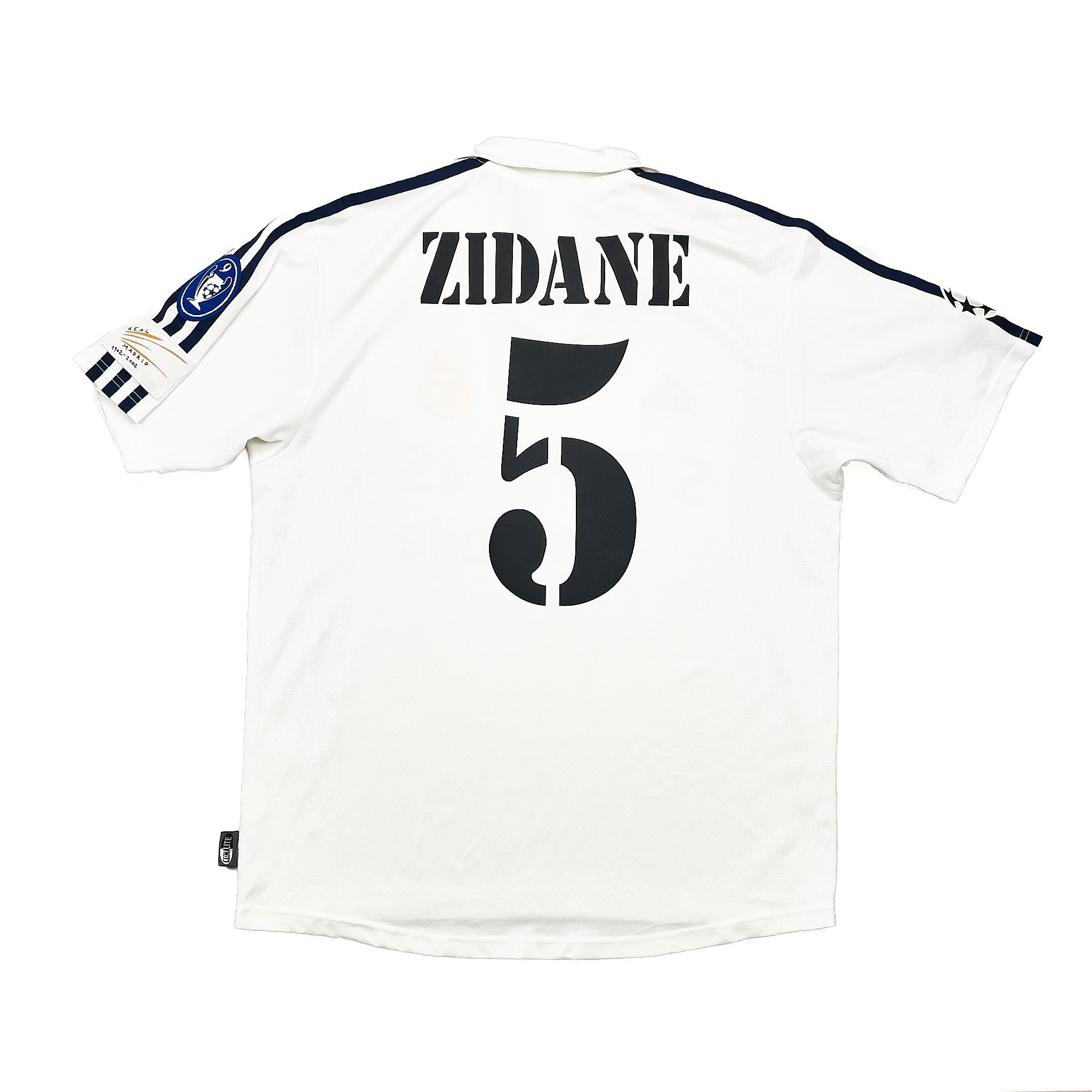 Buy 2002/03 Real Madrid Zidane 5 *Centenary* C/L Home Shirt (M) Adidas ~ Free worldwide shipping ~ Authentic Vintage Football Shirts from Cult Kits
