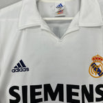 Shop 2002/03 REAL MADRID ZIDANE #5 *CENTENARY* HOME SHIRT (L) ADIDAS, classic football shirts, vintage football shirts & retro soccer jerseys at Cult Kits