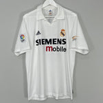 Shop 2002/03 REAL MADRID ZIDANE #5 *CENTENARY* HOME SHIRT (L) ADIDAS, classic football shirts, vintage football shirts & retro soccer jerseys at Cult Kits