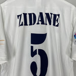 Shop 2002/03 REAL MADRID ZIDANE #5 *CENTENARY* HOME SHIRT (L) ADIDAS, classic football shirts, vintage football shirts & retro soccer jerseys at Cult Kits