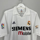 Shop 2002/03 REAL MADRID ZIDANE #5 *CENTENARY* HOME SHIRT (L) ADIDAS, classic football shirts, vintage football shirts & retro soccer jerseys at Cult Kits