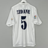 Shop 2002/03 REAL MADRID ZIDANE #5 *CENTENARY* HOME SHIRT (L) ADIDAS, classic football shirts, vintage football shirts & retro soccer jerseys at Cult Kits