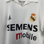Shop 2002/03 REAL MADRID ZIDANE #5 *CENTENARY* HOME SHIRT (M) ADIDAS, classic football shirts, vintage football shirts & retro soccer jerseys at Cult Kits