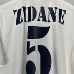 Shop 2002/03 REAL MADRID ZIDANE #5 *CENTENARY* HOME SHIRT (M) ADIDAS, classic football shirts, vintage football shirts & retro soccer jerseys at Cult Kits