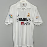 Shop 2002/03 REAL MADRID ZIDANE #5 *CENTENARY* HOME SHIRT (M) ADIDAS, classic football shirts, vintage football shirts & retro soccer jerseys at Cult Kits