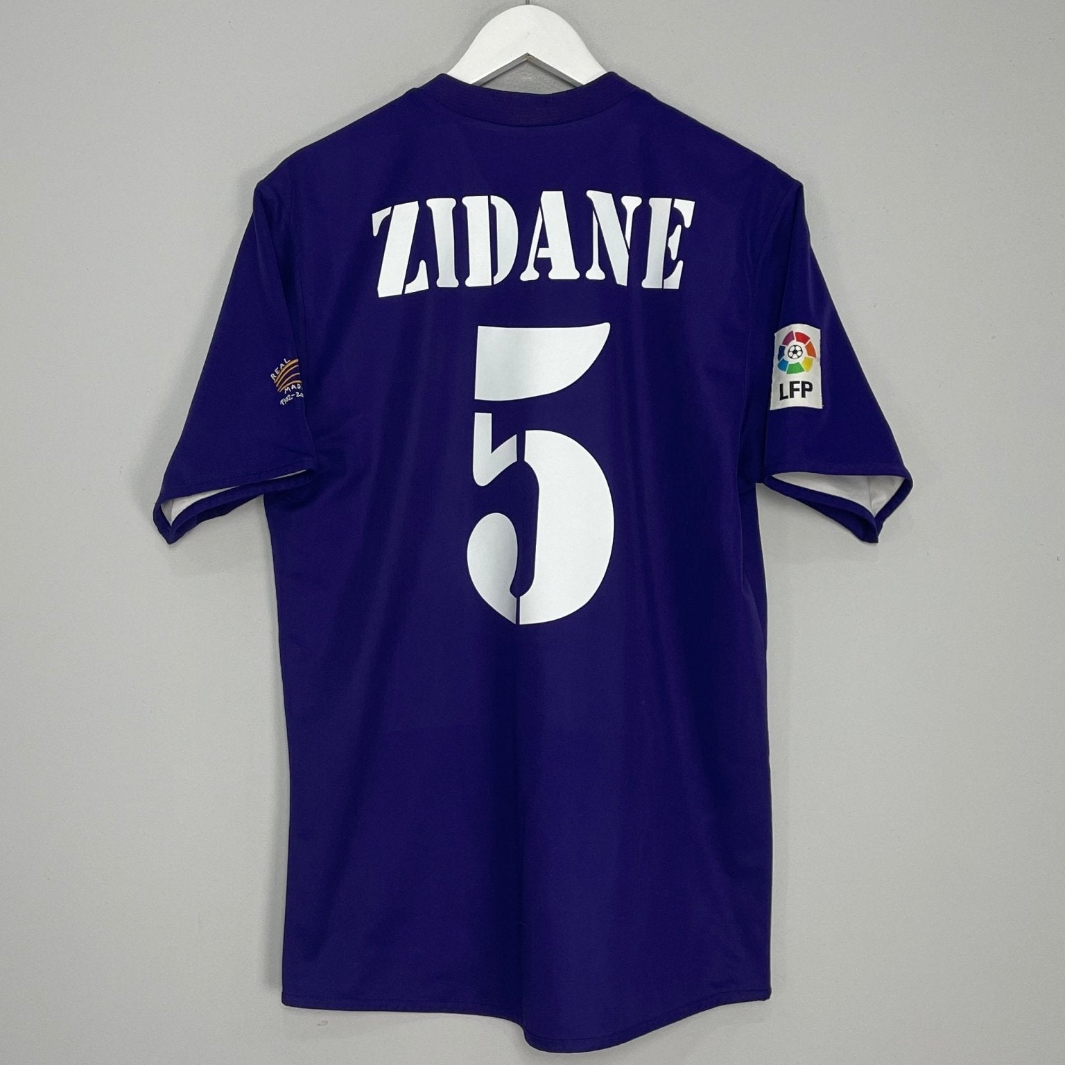 Shop 2002/03 REAL MADRID ZIDANE #5 *CENTENARY* THIRD SHIRT (L) ADIDAS, classic football shirts, vintage football shirts & retro soccer jerseys at Cult Kits