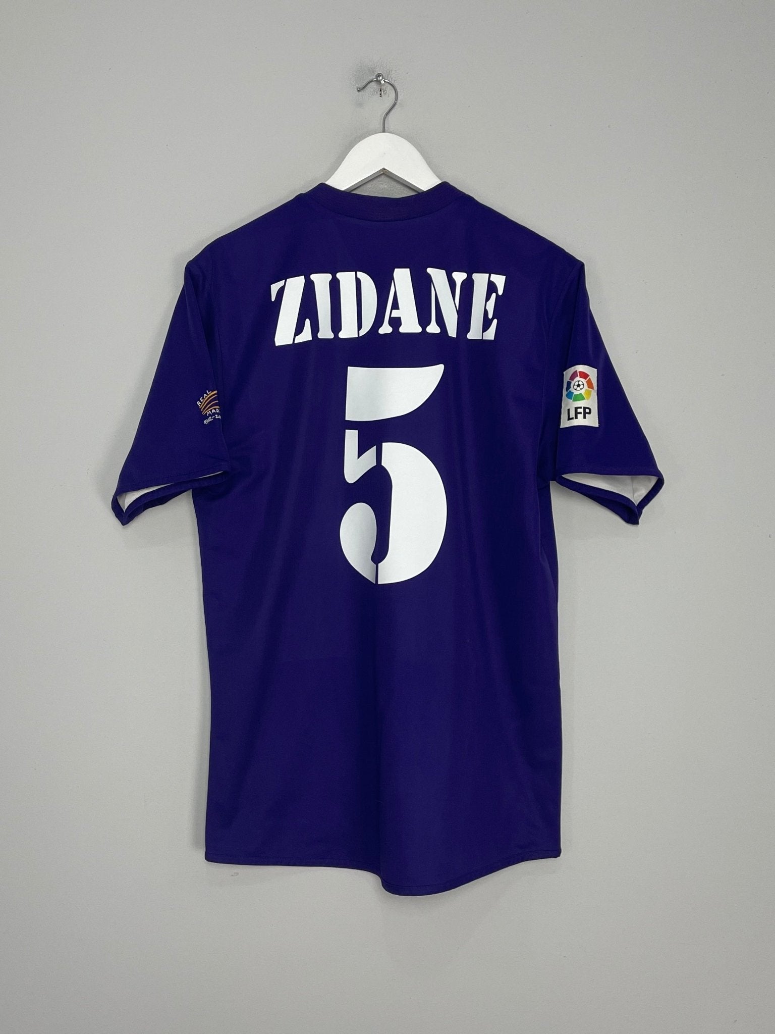 Shop 2002/03 REAL MADRID ZIDANE #5 *CENTENARY* THIRD SHIRT (L) ADIDAS, classic football shirts, vintage football shirts & retro soccer jerseys at Cult Kits