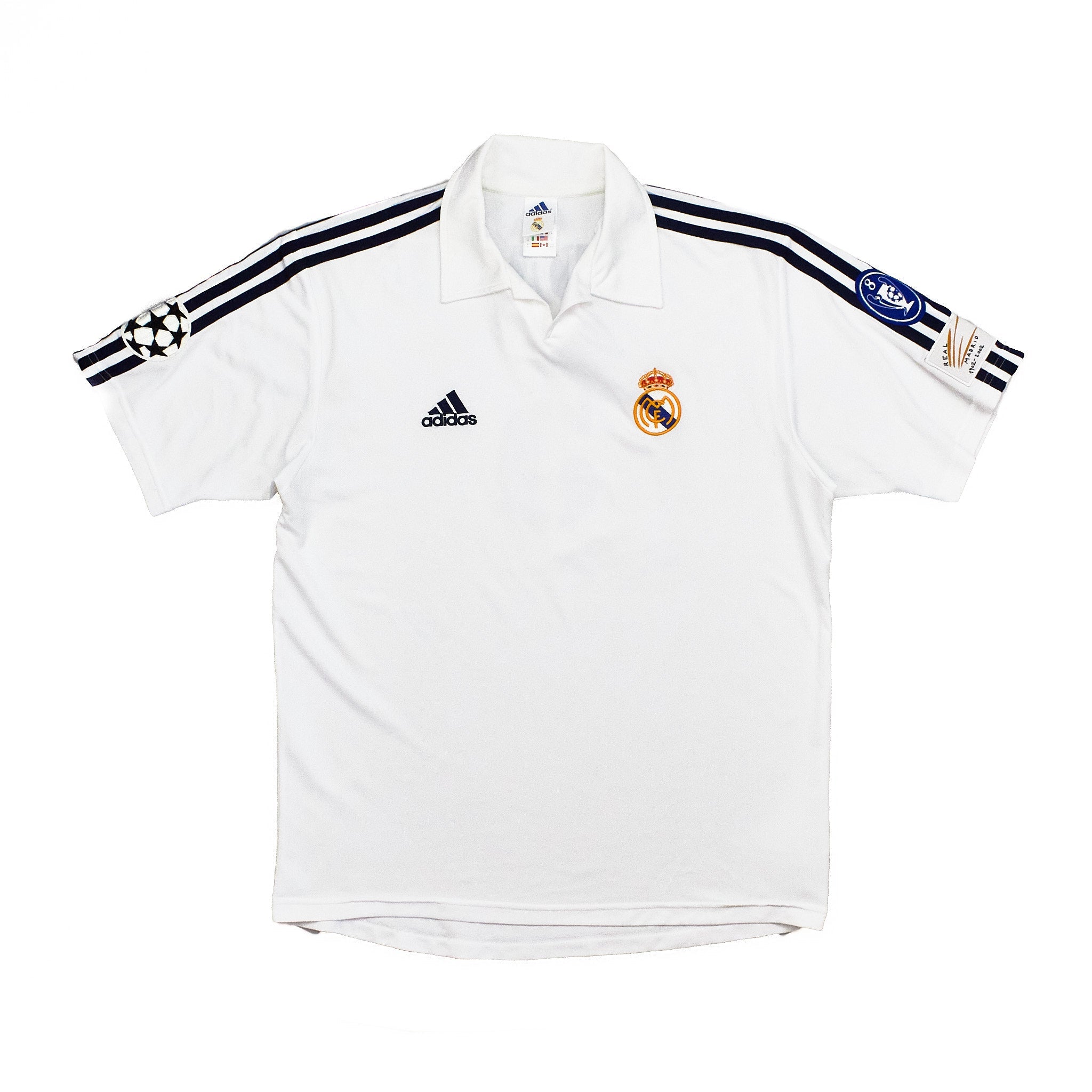 Buy 2002/03 Real Madrid Zidane 5 C/L Centenary Home Shirt (M) Adidas ~ Free worldwide shipping ~ Authentic Vintage Football Shirts from Cult Kits