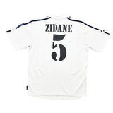 Buy 2002/03 Real Madrid Zidane 5 C/L Centenary Home Shirt (M) Adidas ~ Free worldwide shipping ~ Authentic Vintage Football Shirts from Cult Kits