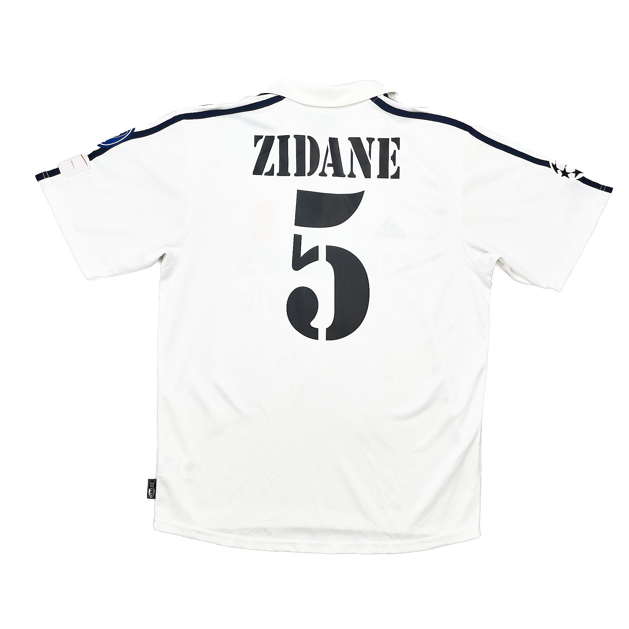 Buy 2002/03 Real Madrid Zidane 5 C/L Centenary Home Shirt (M) Adidas ~ Free worldwide shipping ~ Authentic Vintage Football Shirts from Cult Kits