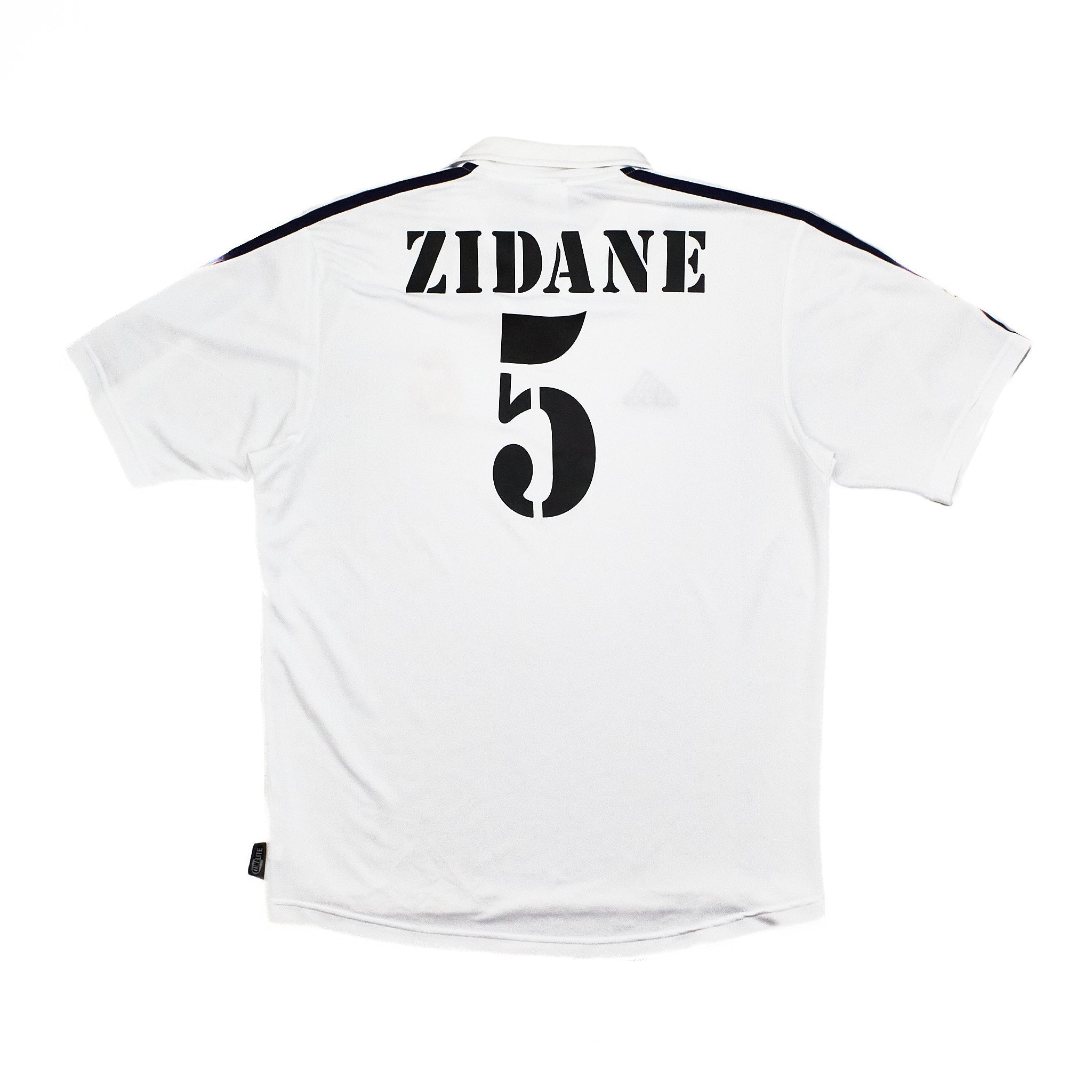 Buy 2002/03 Real Madrid Zidane 5 C/L Centenary Home Shirt (M) Adidas ~ Free worldwide shipping ~ Authentic Vintage Football Shirts from Cult Kits