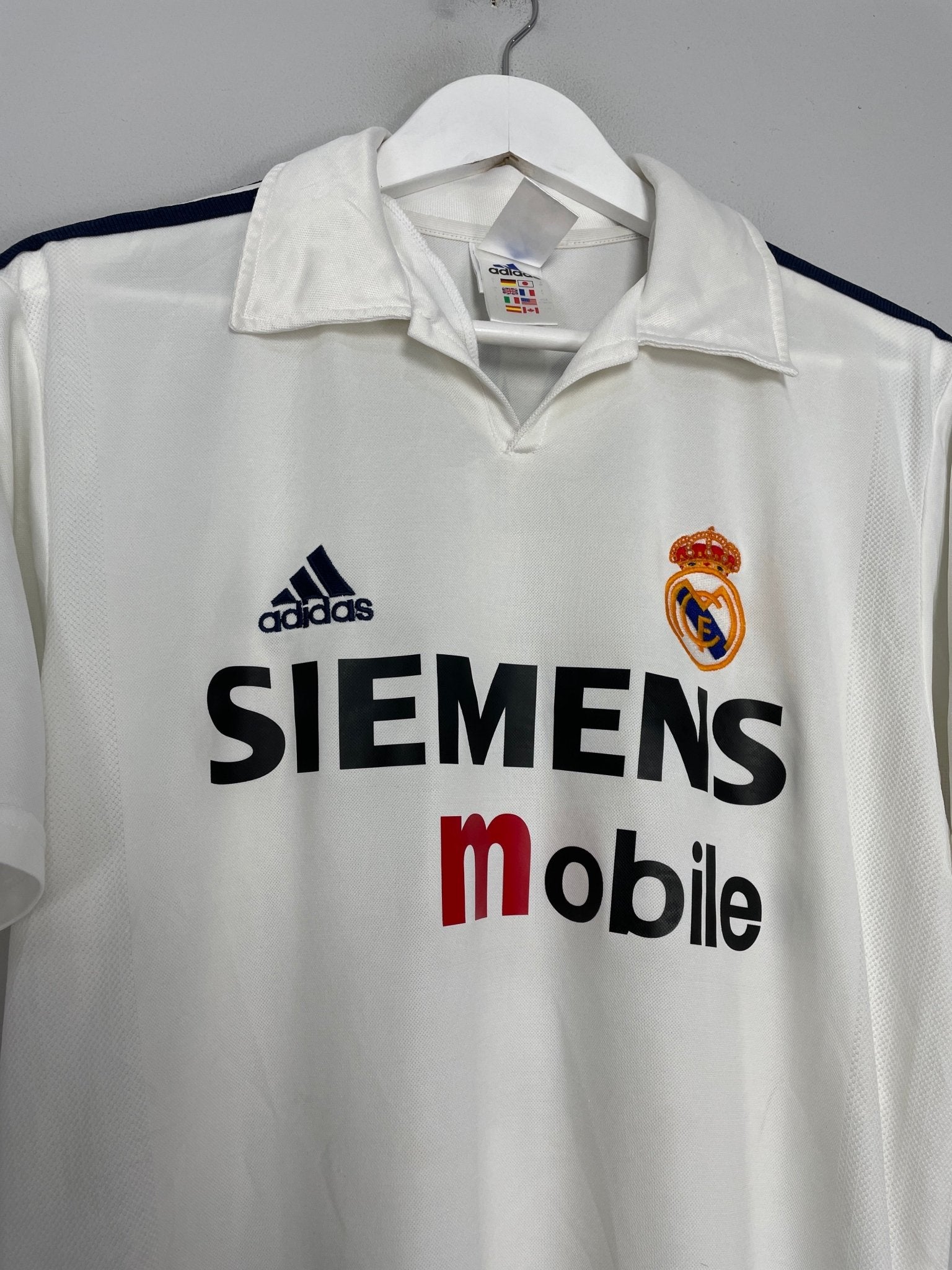 Shop 2002/03 REAL MADRID ZIDANE #5 C/L HOME SHIRT (S) ADIDAS, classic football shirts, vintage football shirts & retro soccer jerseys at Cult Kits