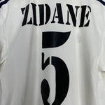 Shop 2002/03 REAL MADRID ZIDANE #5 C/L HOME SHIRT (S) ADIDAS, classic football shirts, vintage football shirts & retro soccer jerseys at Cult Kits