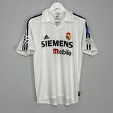 Shop 2002/03 REAL MADRID ZIDANE #5 C/L HOME SHIRT (S) ADIDAS, classic football shirts, vintage football shirts & retro soccer jerseys at Cult Kits