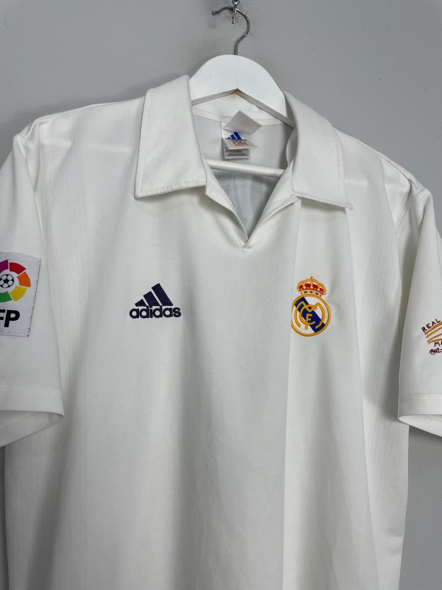 Shop 2002/03 REAL MADRID ZIDANE #5 HOME SHIRT (M) ADIDAS, classic football shirts, vintage football shirts & retro soccer jerseys at Cult Kits