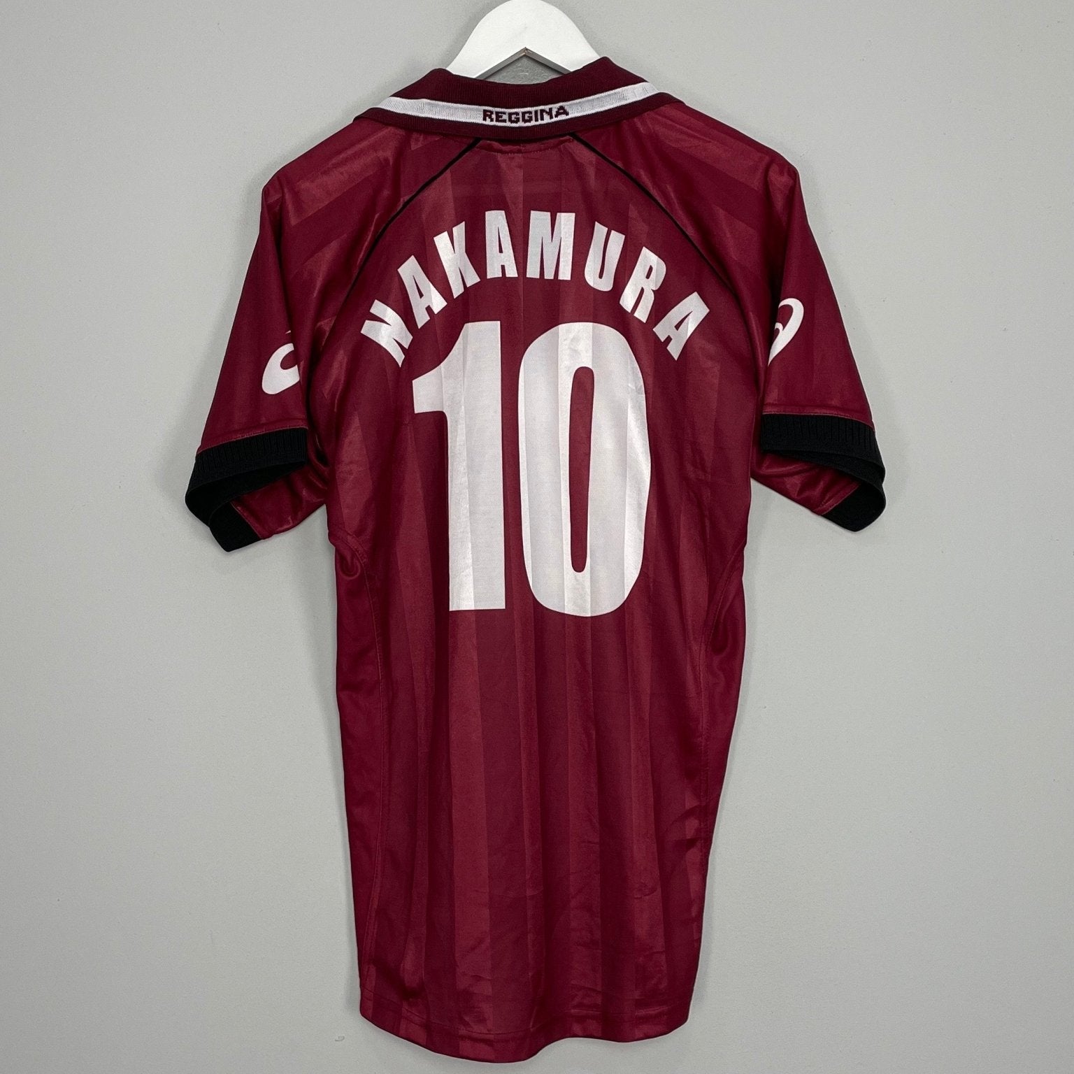 Shop 2002/03 REGGINA NAKAMURA #10 HOME SHIRT (M) ASICS, classic football shirts, vintage football shirts & retro soccer jerseys at Cult Kits