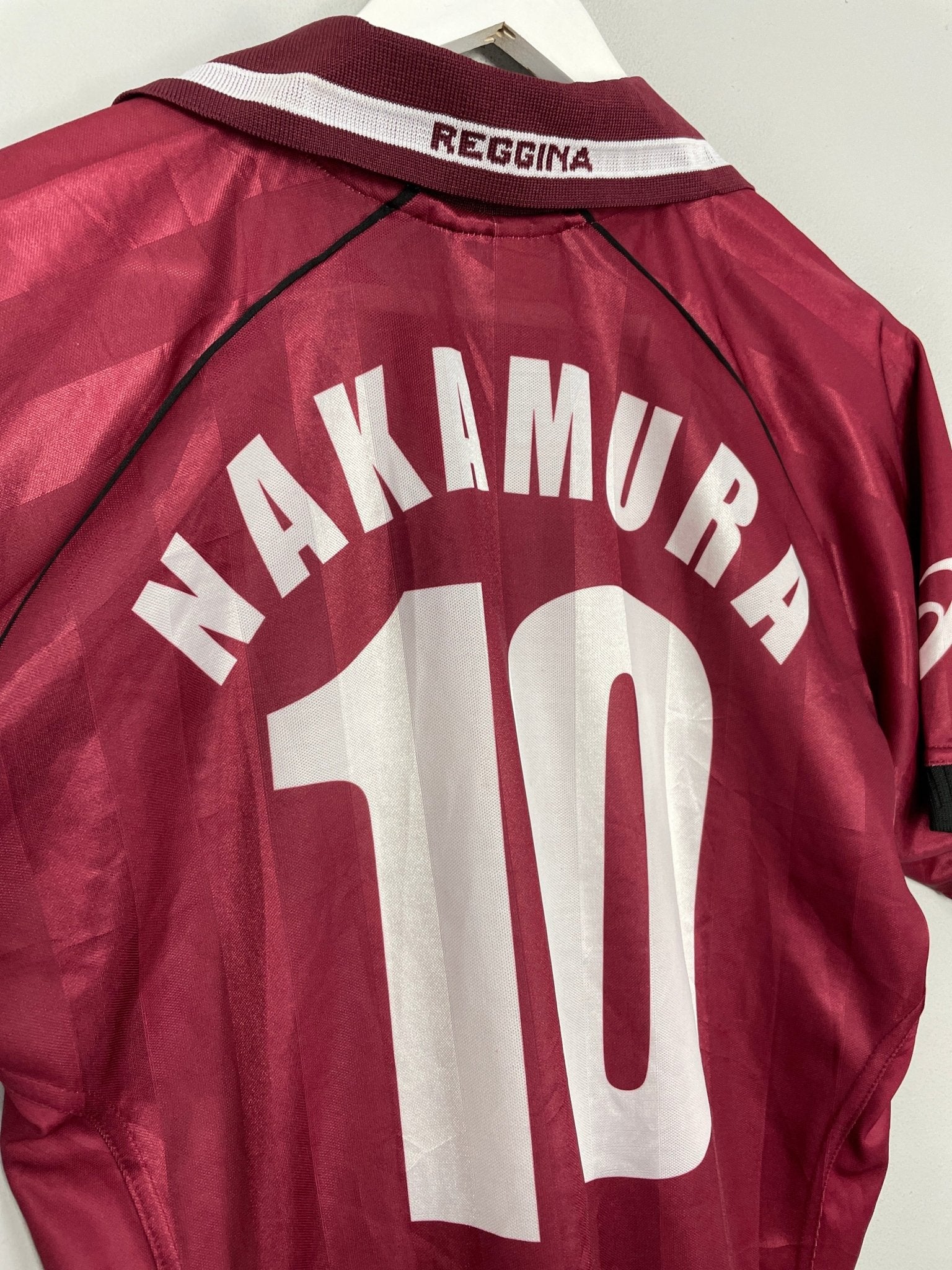 Shop 2002/03 REGGINA NAKAMURA #10 HOME SHIRT (M) ASICS, classic football shirts, vintage football shirts & retro soccer jerseys at Cult Kits