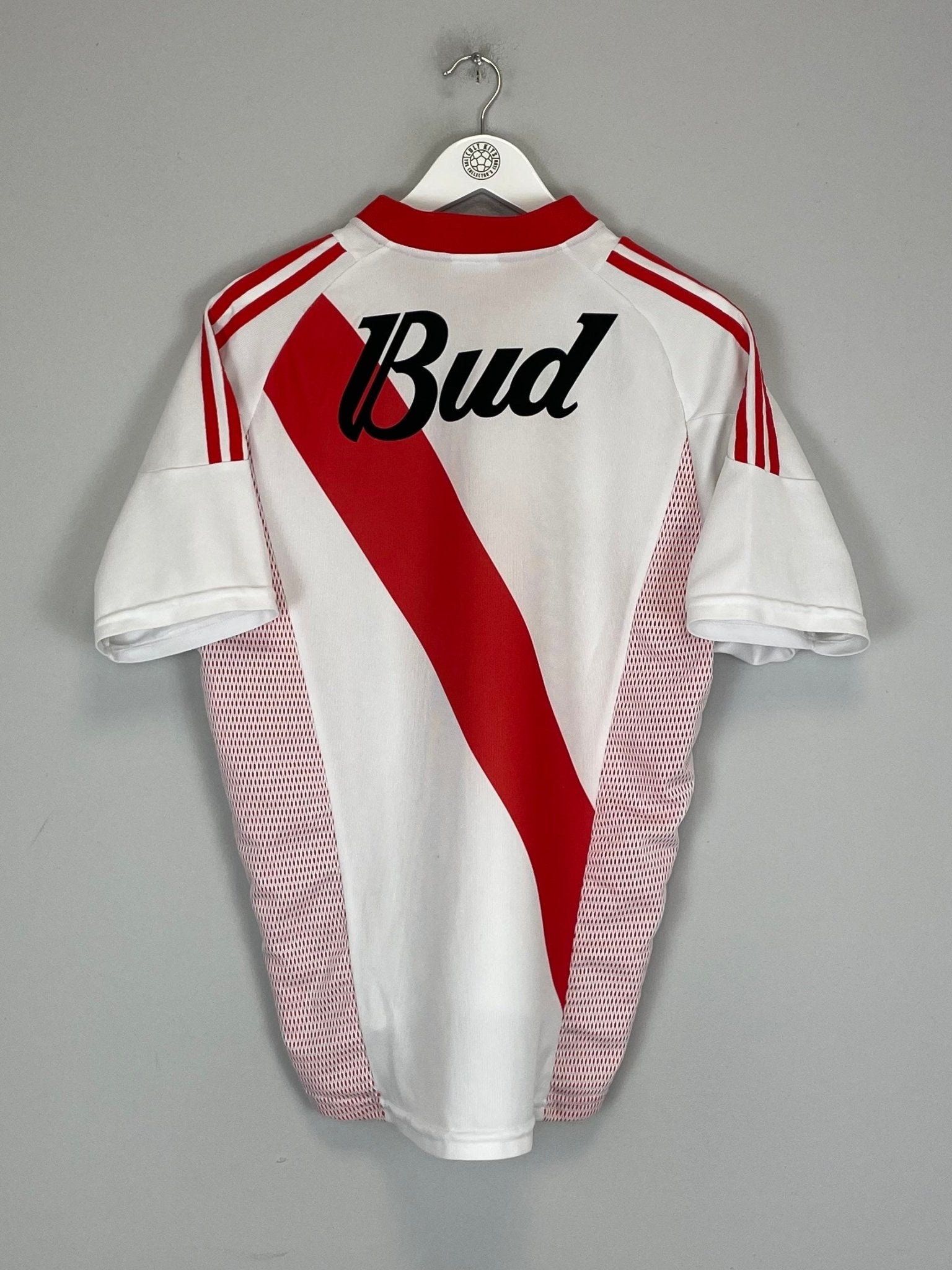 Shop 2002/03 RIVER PLATE HOME SHIRT (M) ADIDAS, classic football shirts, vintage football shirts & retro soccer jerseys at Cult Kits
