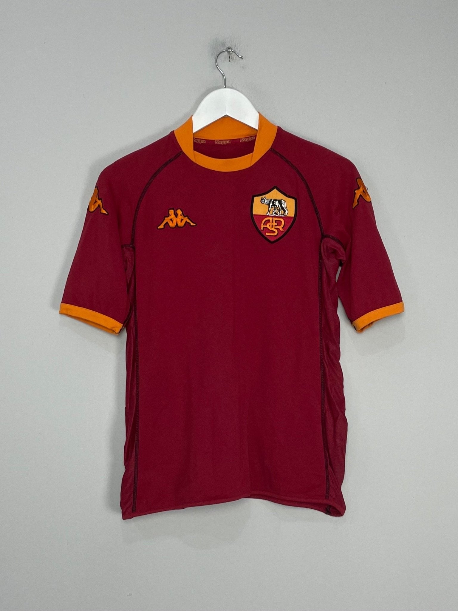 Shop 2002/03 ROMA DE ROSSI #27 HOME SHIRT (M) KAPPA, classic football shirts, vintage football shirts & retro soccer jerseys at Cult Kits