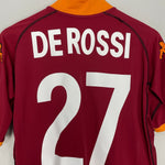 Shop 2002/03 ROMA DE ROSSI #27 HOME SHIRT (M) KAPPA, classic football shirts, vintage football shirts & retro soccer jerseys at Cult Kits