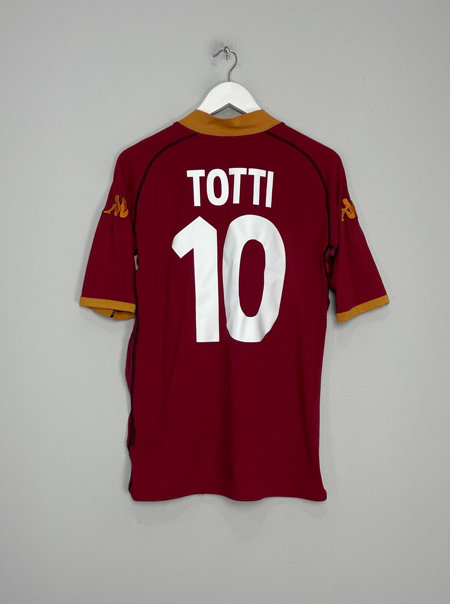 Shop 2002/03 ROMA TOTTI #10 HOME SHIRT (XL) KAPPA, classic football shirts, vintage football shirts & retro soccer jerseys at Cult Kits