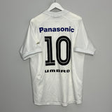 Shop 2002/03 SANTOS #10 HOME SHIRT (L) UMBRO, classic football shirts, vintage football shirts & retro soccer jerseys at Cult Kits