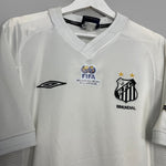 Shop 2002/03 SANTOS #10 HOME SHIRT (L) UMBRO, classic football shirts, vintage football shirts & retro soccer jerseys at Cult Kits