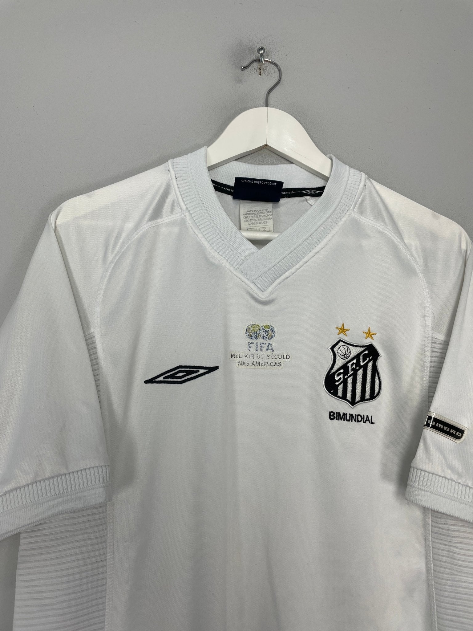 Shop 2002/03 SANTOS HOME SHIRT (L) UMBRO, classic football shirts, vintage football shirts & retro soccer jerseys at Cult Kits