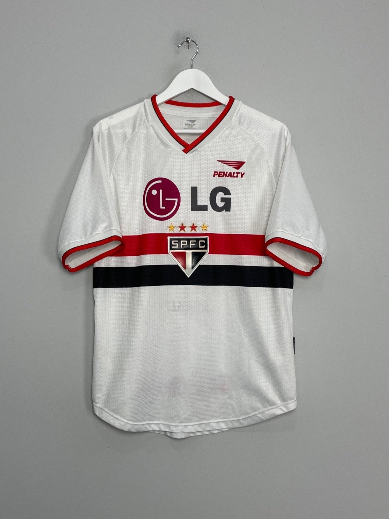 Shop 2002/03 SAO PAULO #8 HOME SHIRT (L) PENALTY, classic football shirts, vintage football shirts & retro soccer jerseys at Cult Kits