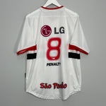 Shop 2002/03 SAO PAULO #8 HOME SHIRT (L) PENALTY, classic football shirts, vintage football shirts & retro soccer jerseys at Cult Kits