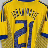 2002/03 SWEDEN IBRAHIMOVIC 21 HOME SHIRT (L) ADIDAS - Cult Kits - Large - Buy Vintage Football Shirts, Authentic Retro Football Shirts For Sale, Classic Football Shirts & Soccer Jersey